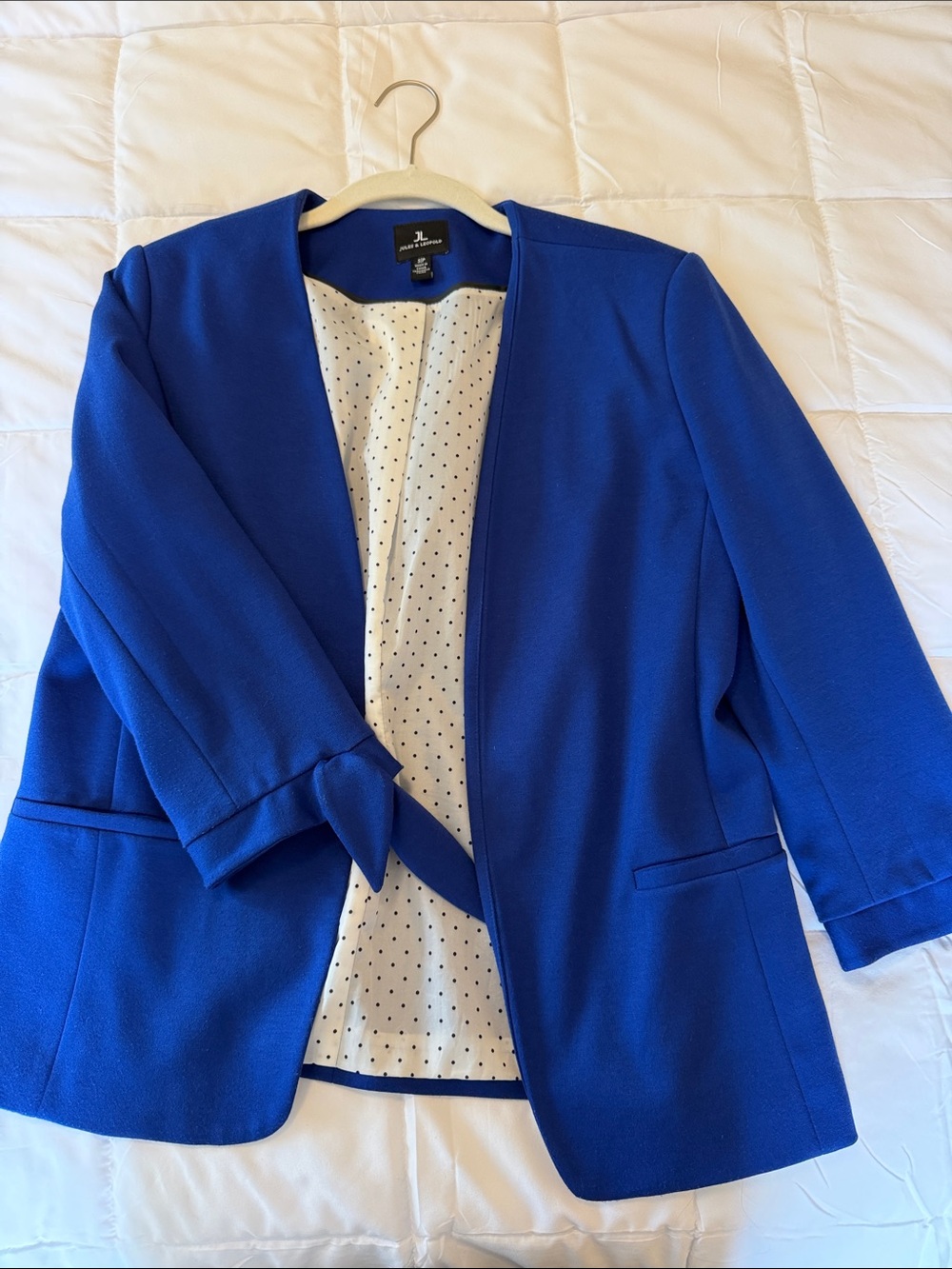 Jules & Leopold Royal Blue Open Front Blazer Jacket
